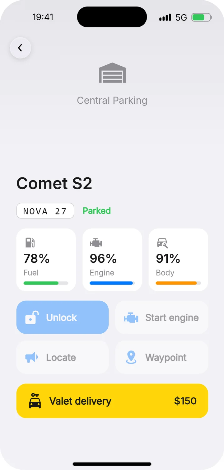 RoadOS 2.7 garage app